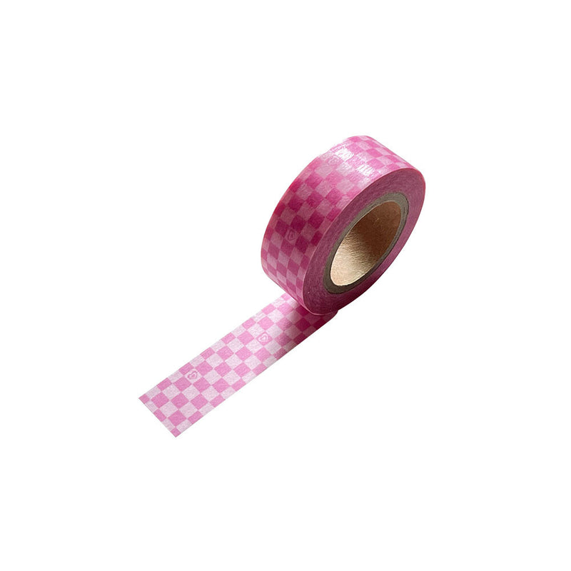 Heart Checkerboard Masking Tape_Pink