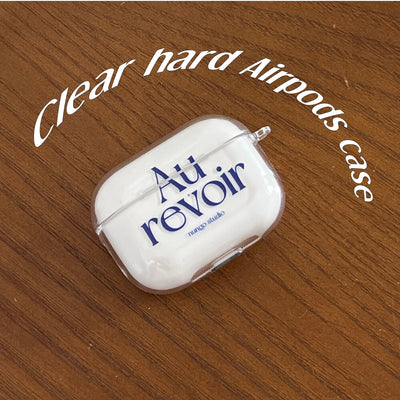 [ORDINARY PLUS] Lettering Clear Hard AirPods Case