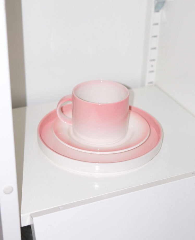[HODU3"] Gredient Mug/plate (pink)