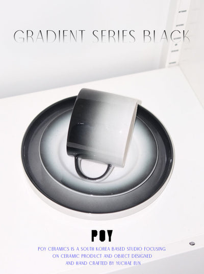 Gredient Mug/plate (black)