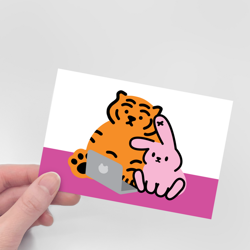 Tiger &amp; Porumee Postcard