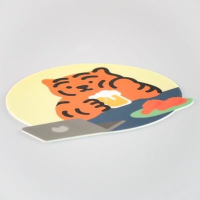 Chicken &amp; Beer Tiger PVC Mouse Pad