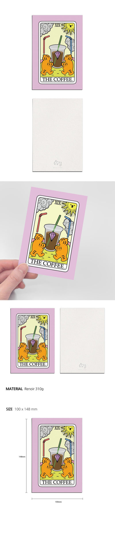 coffee tarot postcard