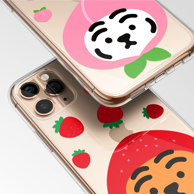 Peach Tiger 3 Types iPhone Case