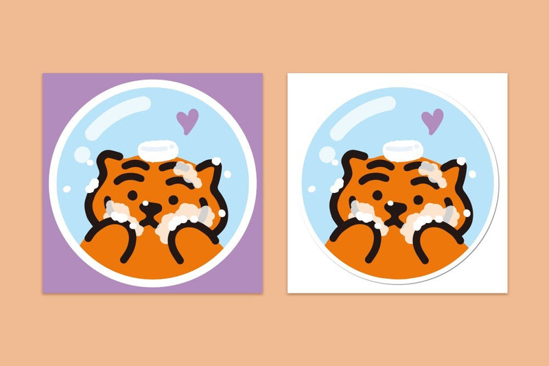 [12PM] Pure tiger Big Removable Sticker