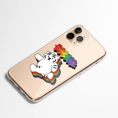 Running rainbow Tiger 4 types iPhone case
