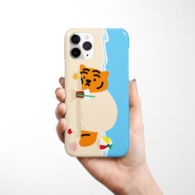 Sandy Beach Tiger 2 Types iPhone Case