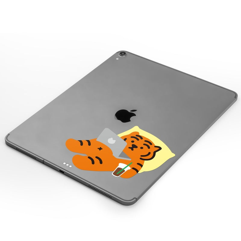 Stay home tiger big removable sticker