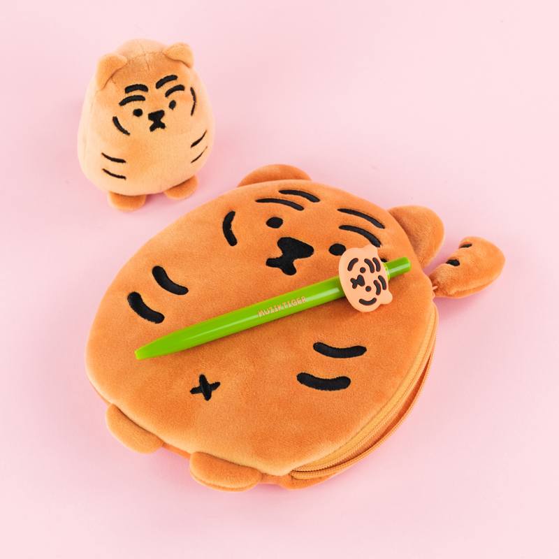 Fat Tiger Plush Flat Pouch 2 Types