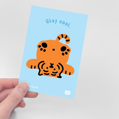 Fat Tiger Message Card 06-10