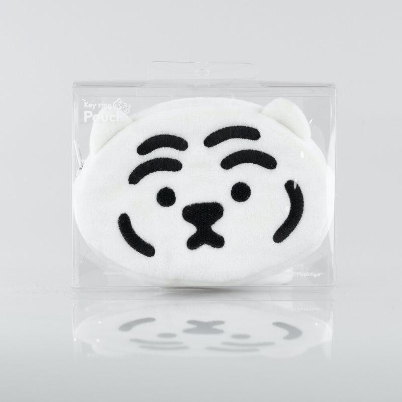 White Tiger Fat Tiger Key Ring Pouch
